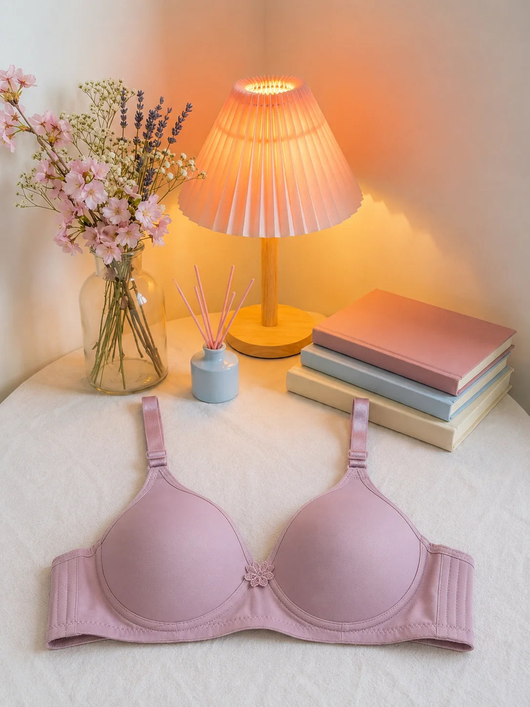 Women's Seamless Comfort T-Shirt Bra – Wire-Free Lightly Padded Everyday Bra