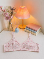 Women's Floral Cotton Comfort Bra – Wire-Free Everyday Support