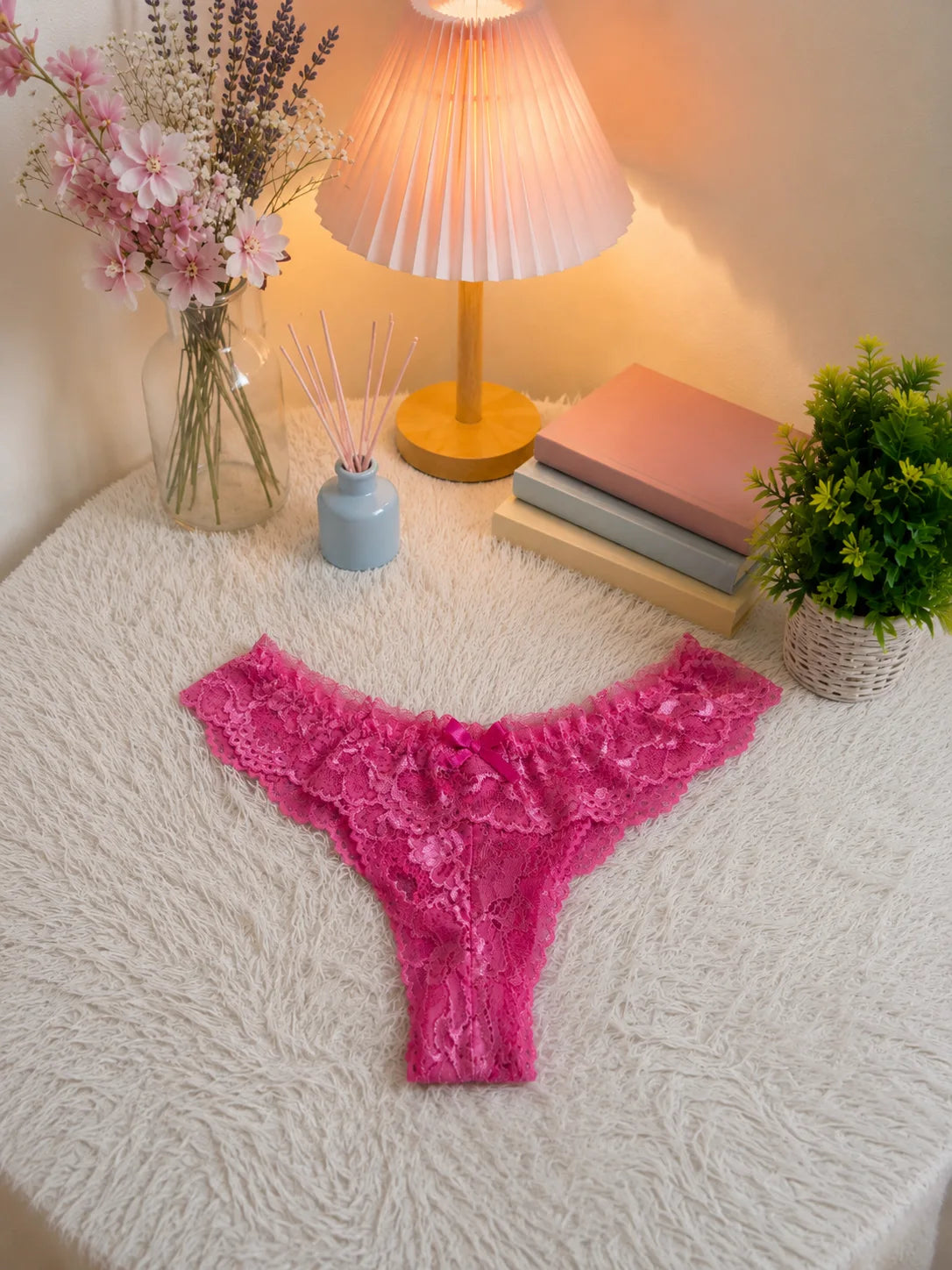 Women's Floral Lace Thong Panty – Soft, Stretchable & Breathable