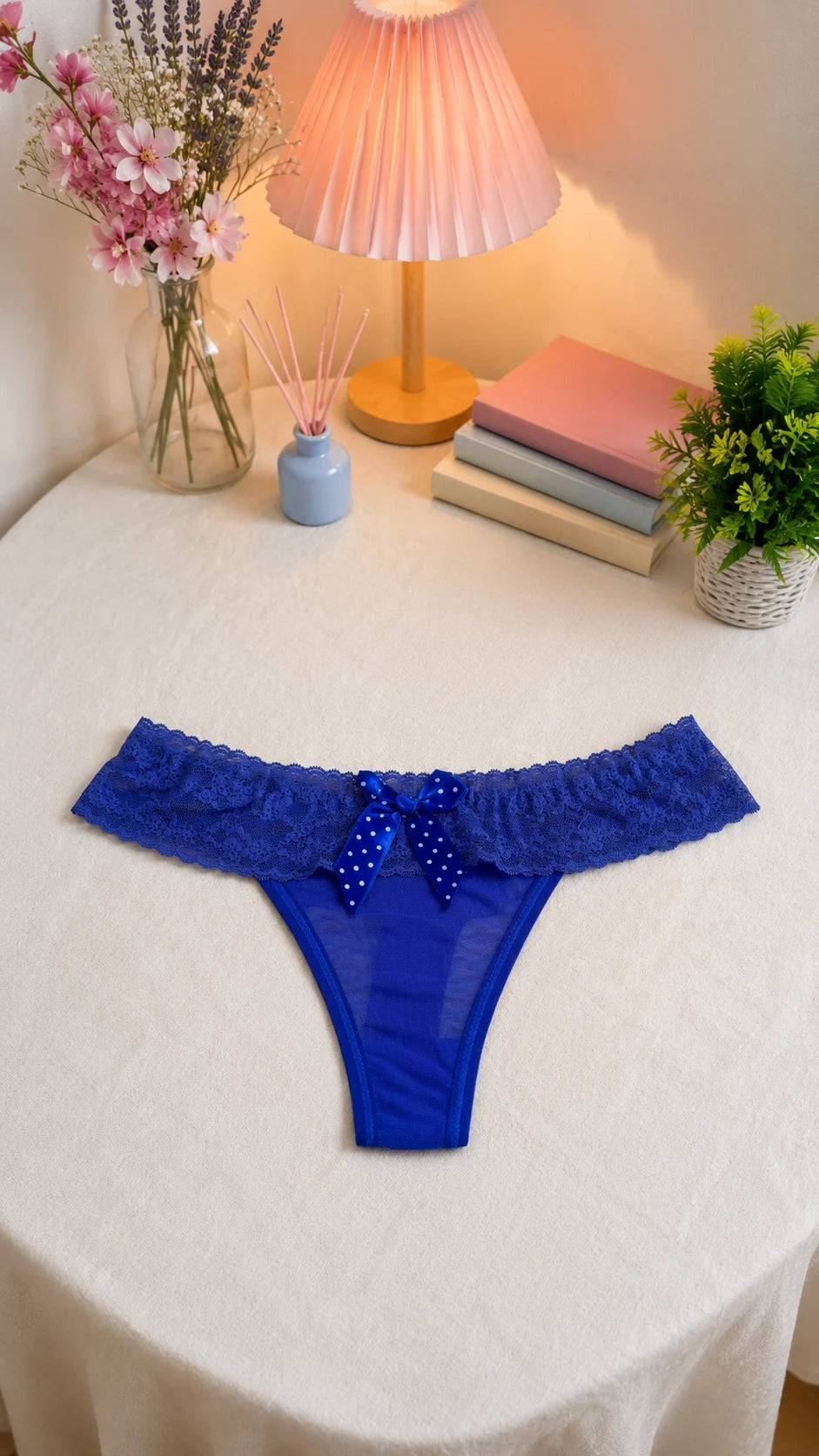 Women's Floral Lace Thong Panty – Soft, Stretchable & Breathable
