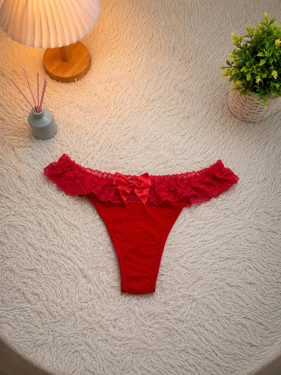 Women's Floral Lace Thong Panty – Soft, Stretchable & Breathable